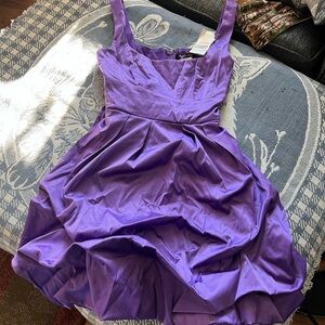 Elegant Purple Sleeveless Dress
